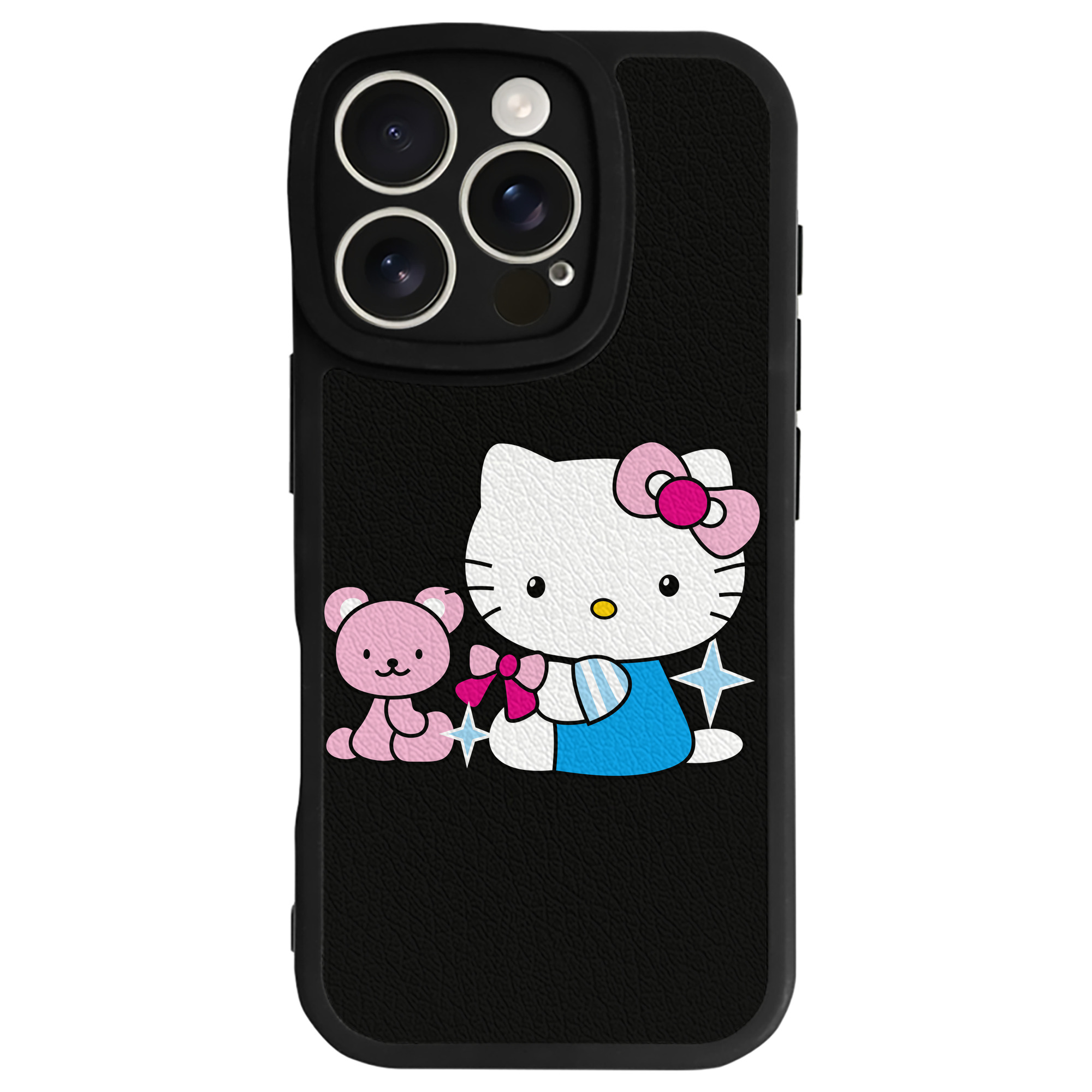 （画像用） Hello Kitty ハローキティ 【iPhone 16シリーズ対応】シリコンスマホケース（レザー調） 材質：シリコン